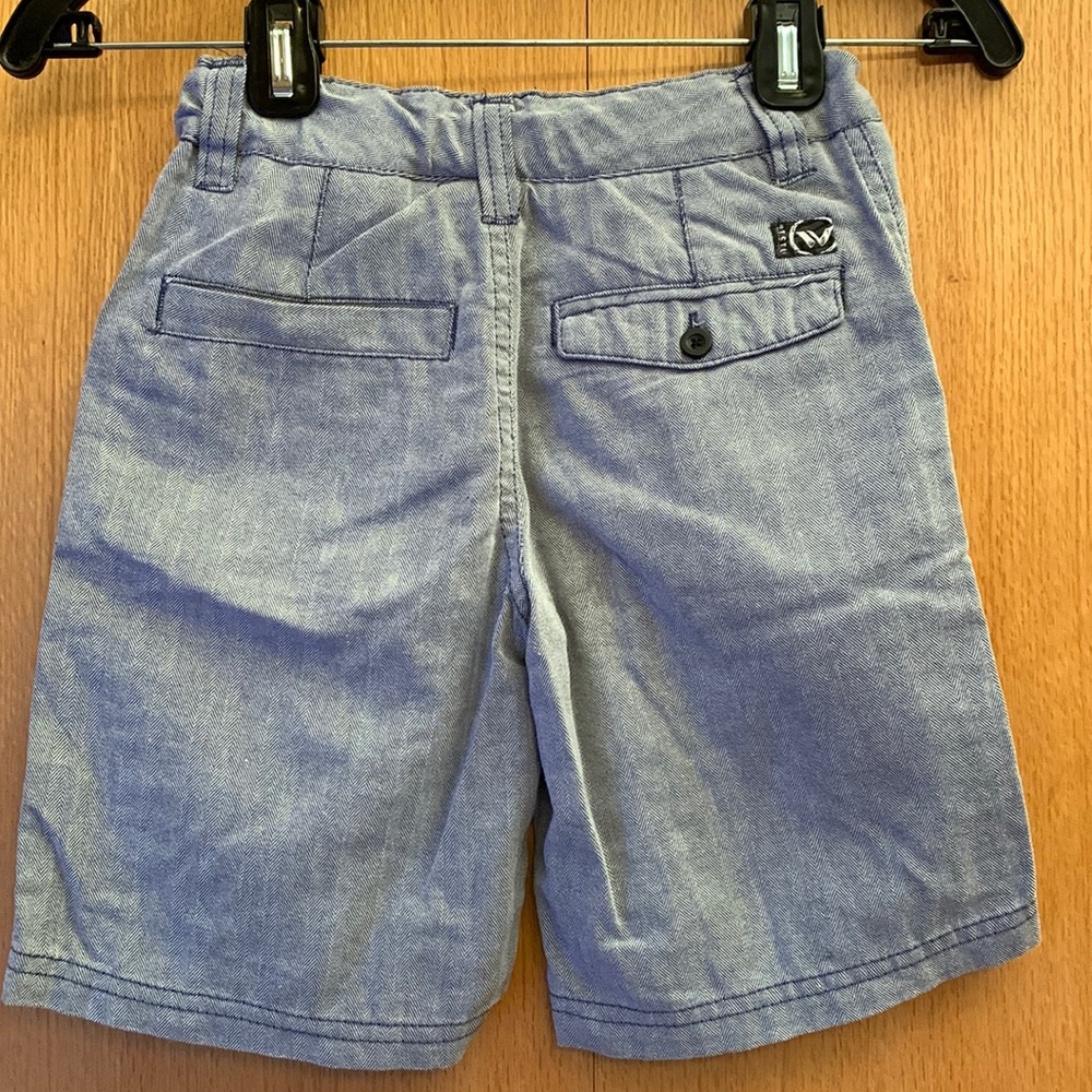 Shaun White boy’s size 7 herringbone cotton blend adjustable waist shorts EUC
